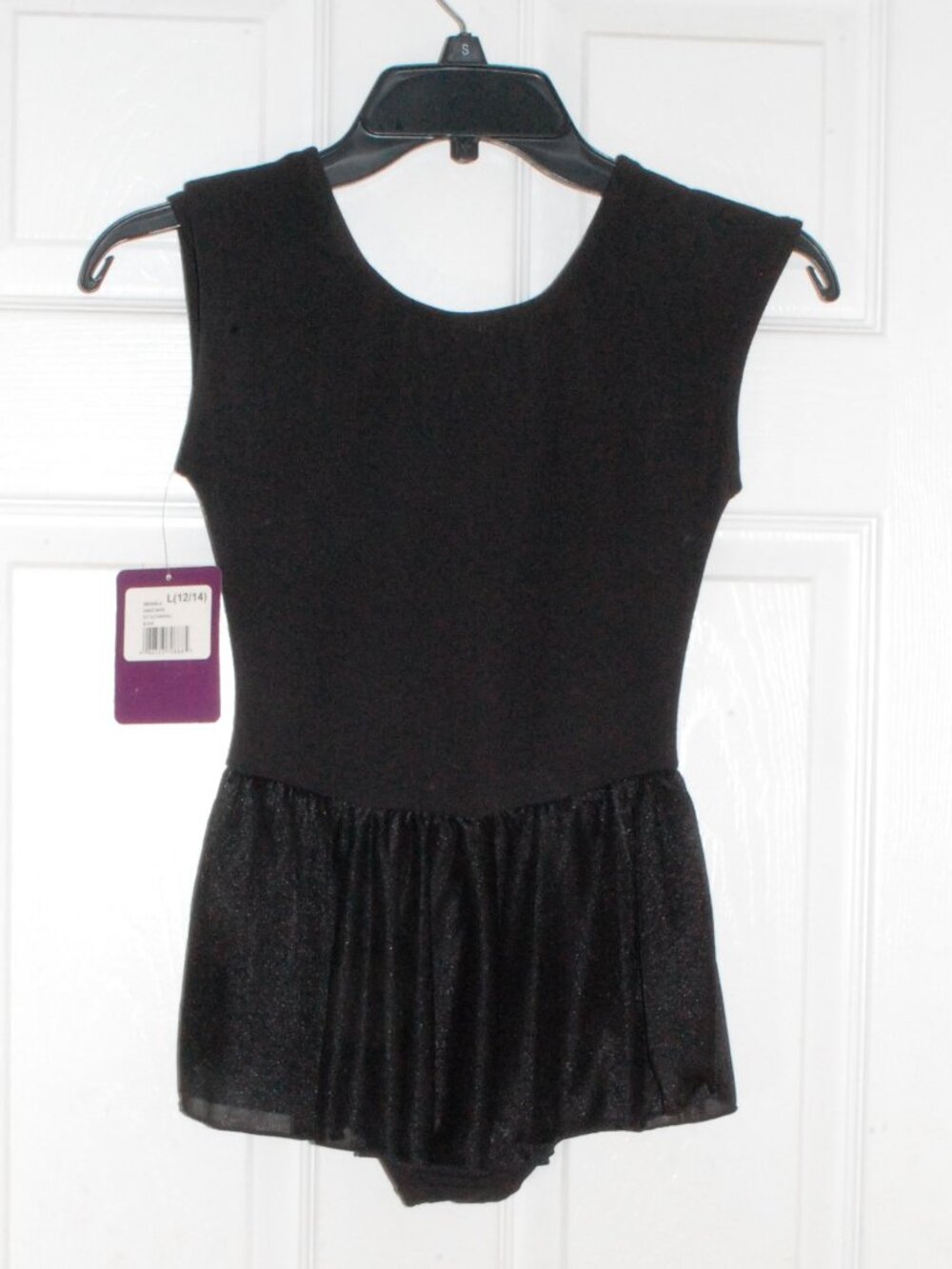 Just Imagine Black Ballet Dance Gymnastics Girls Leotard With Tutu Sz L - Picture 2 of 2
